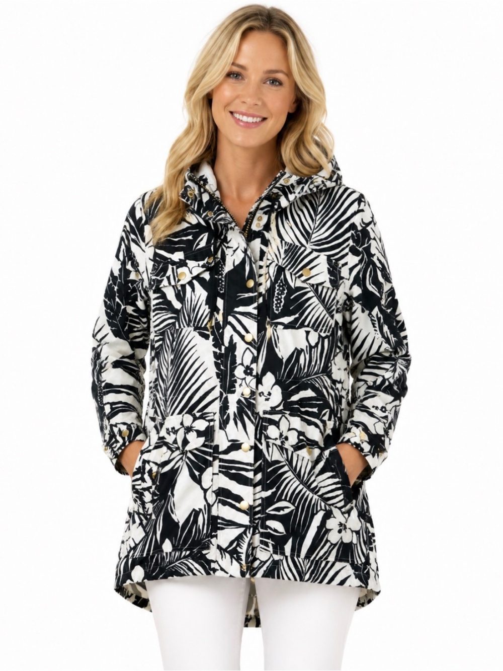 Lauren by Ralph Lauren Hooded Windbreaker Jacket